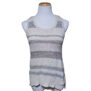 Anthropologie Sparrow Striped Sweater Tank Top Womens Medium Petite